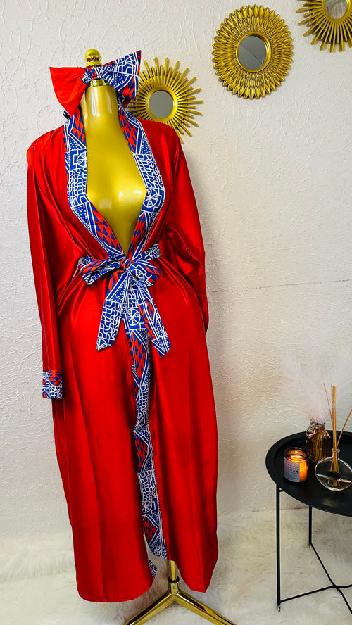 PYJAMA AFRICAIN EN SATIN AËLIA