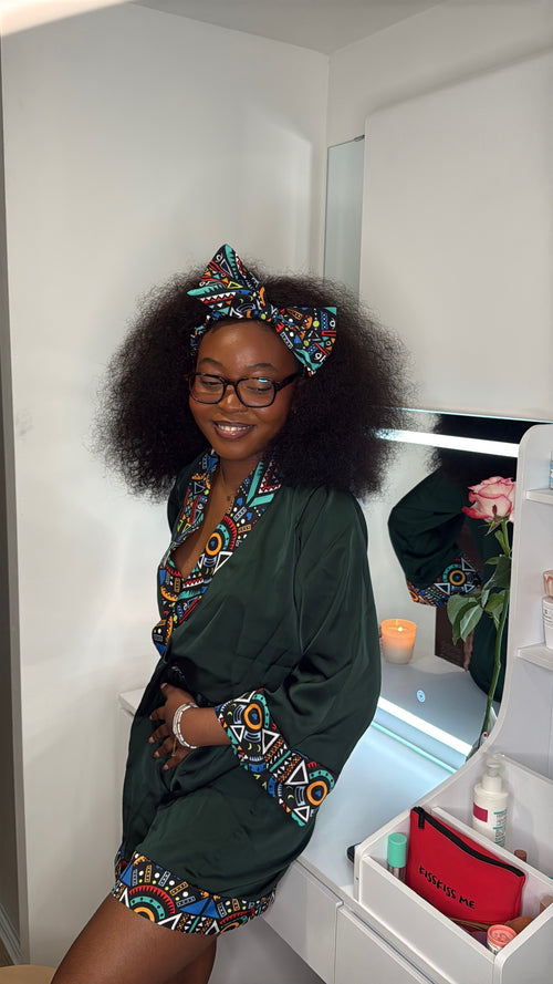 PYJAMA AFRICAIN EN SATIN NAE