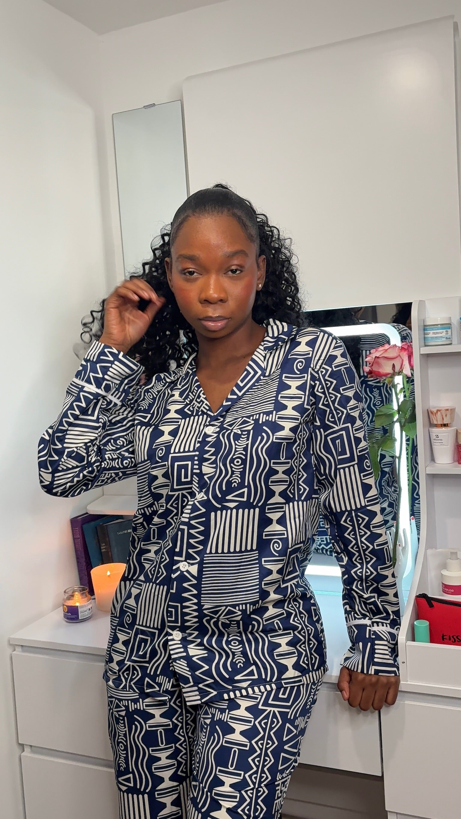 PYJAMA AFRICAIN EN SATIN RAËMI