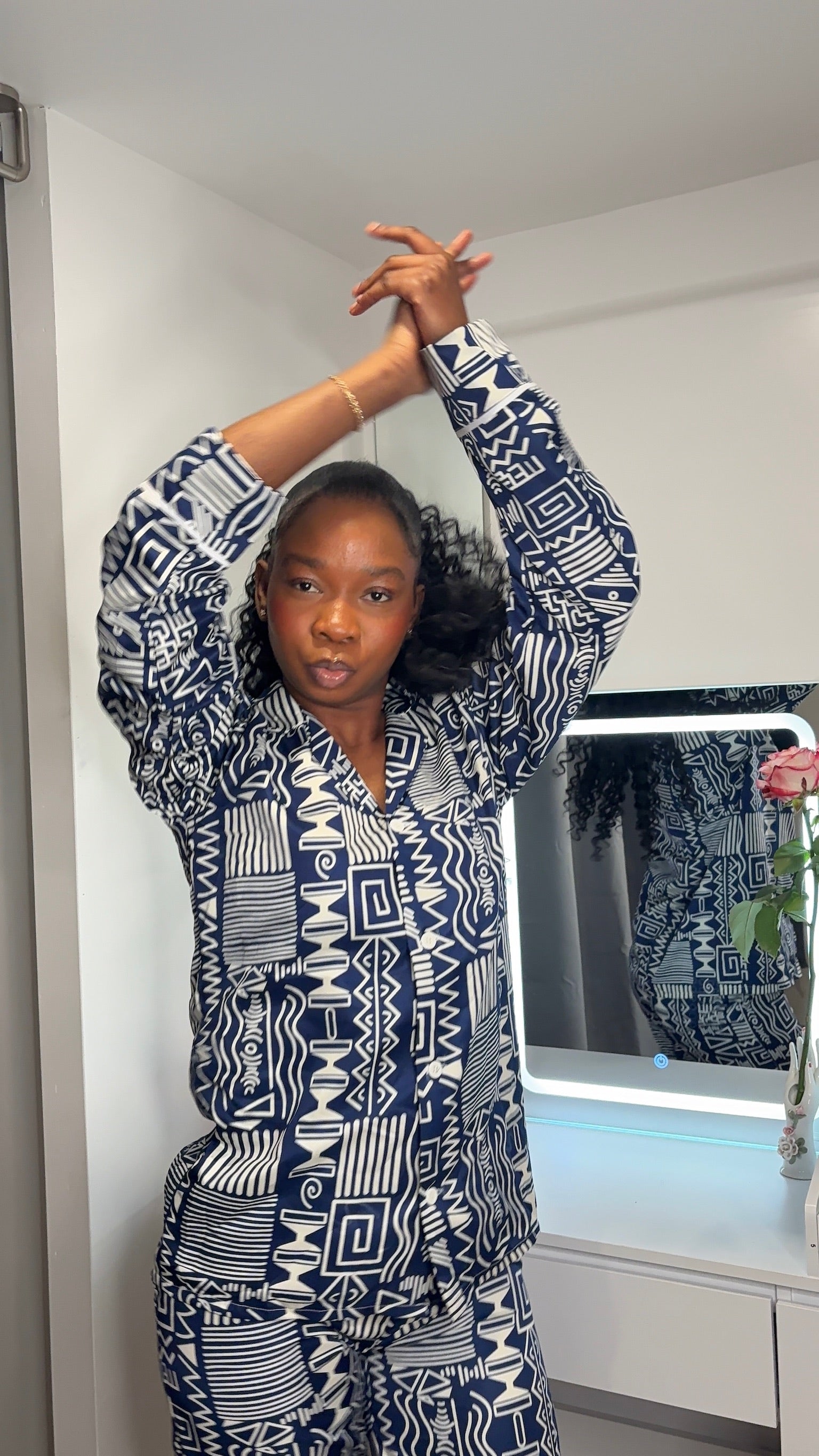 PYJAMA AFRICAIN EN SATIN RAËMI